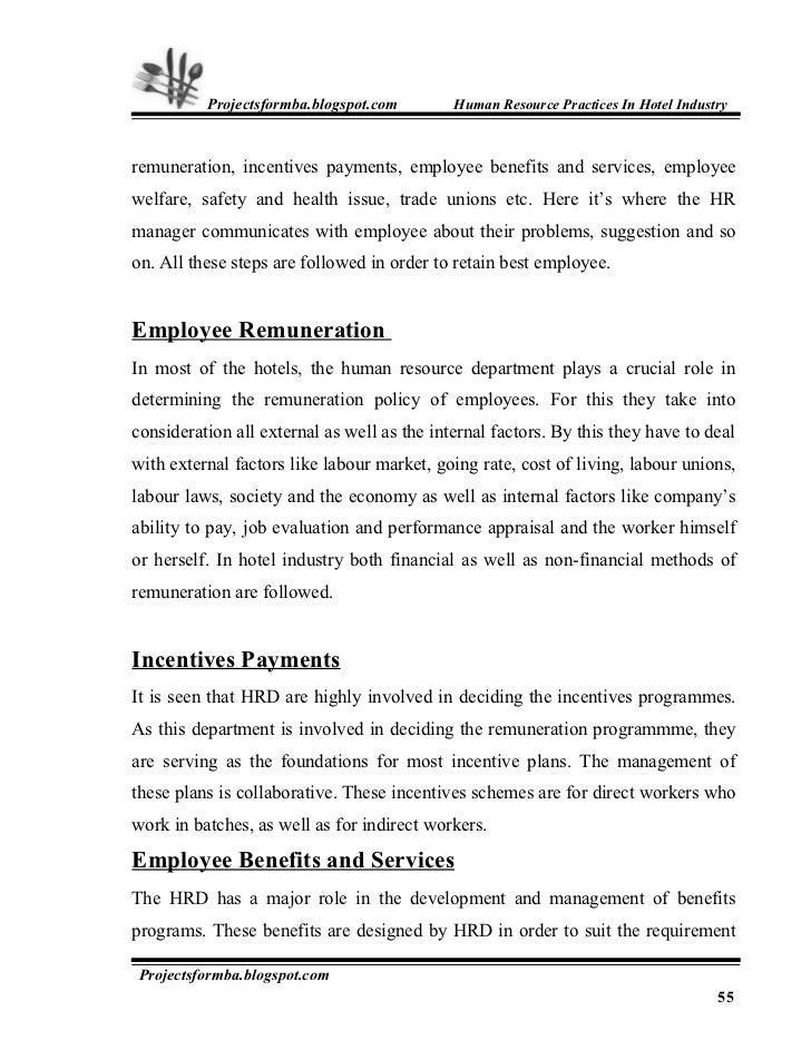 questionnaire for hotel employees project report on employee satisfaction in hotel industry